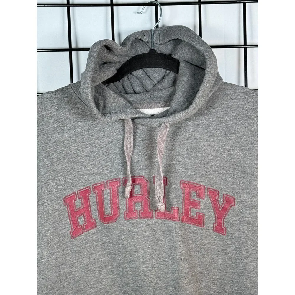 Hurley Hoodie Sweatshirt Mens S Gray Pullover Varsity‎ Stripes Streewtwear